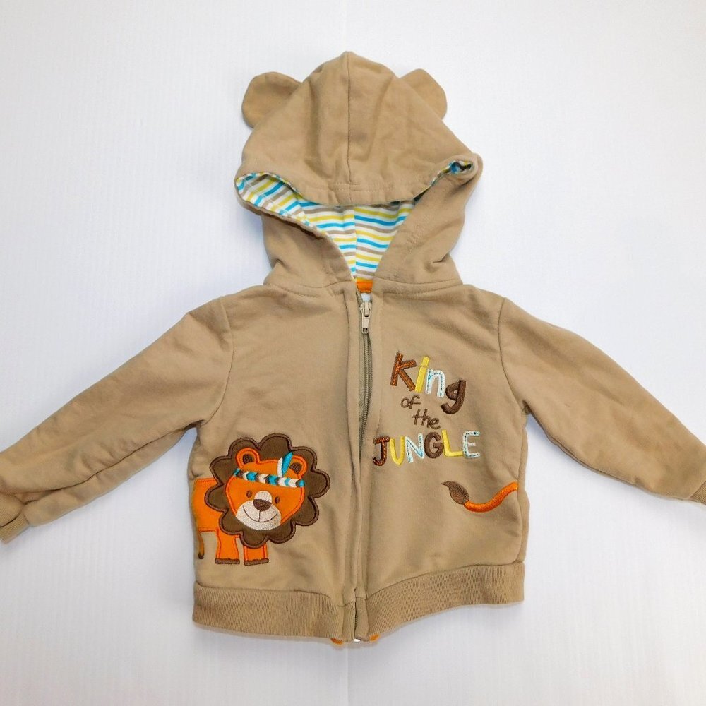 Buster Brown Baby Boy 3-6 months Lion King of the Jungle Full Zip Hoodie